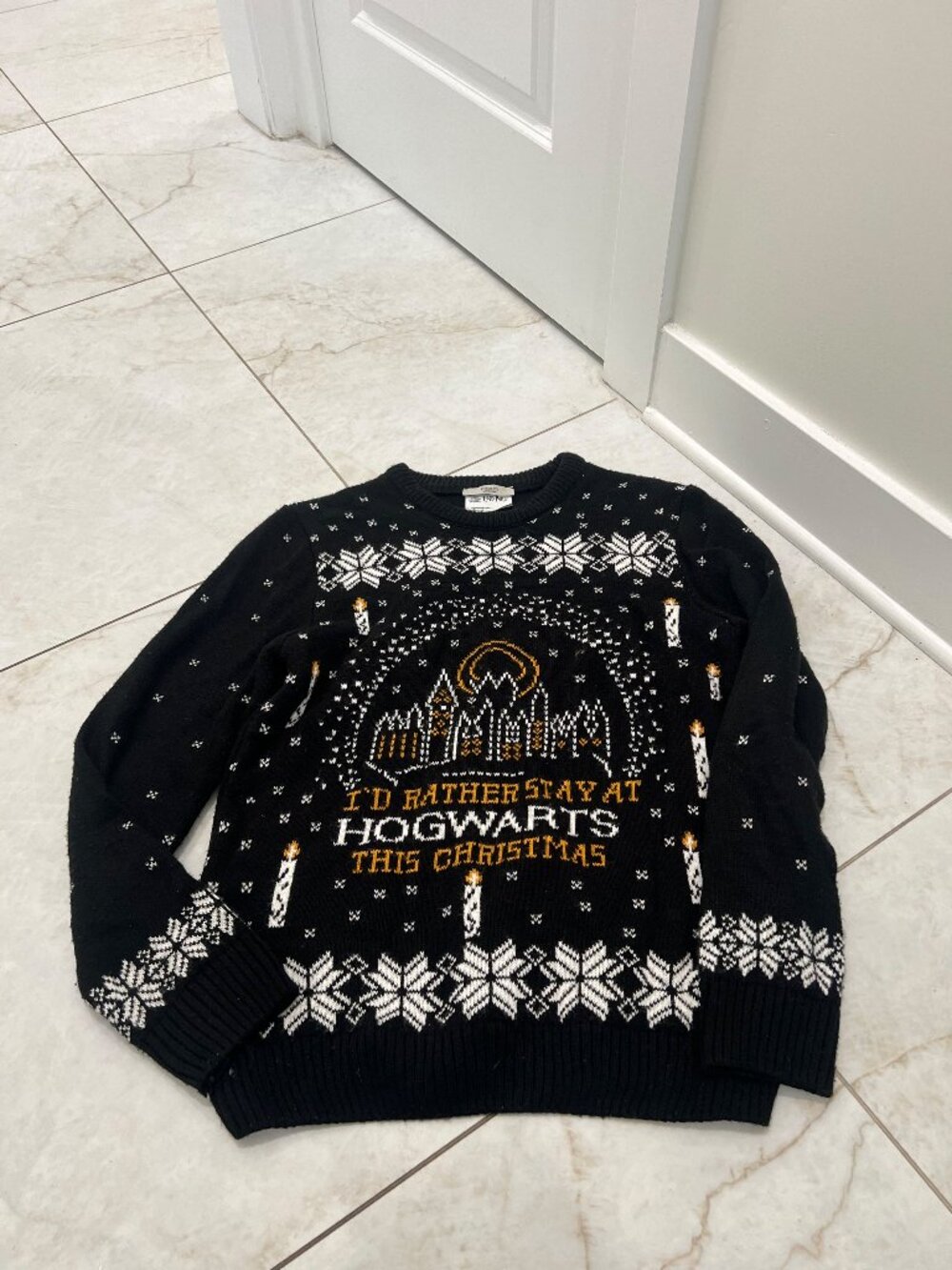 DeFacto Harry Potter Hogwarts Christmas Sweater Men's Size L